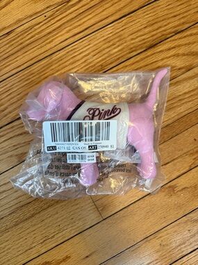 new in bag victorias secret pink dog in varsity jersey plush